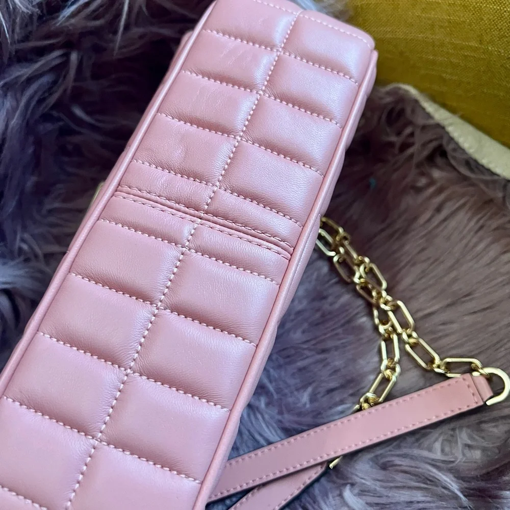 Michael Kors Quilted Pink and Gold Shoulder Bag - Picture 4 of 8